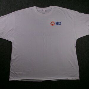 Becton Dickinson Shirt Mens 3XL BD Volunteer Logo Crew Neck White Cotton Tee